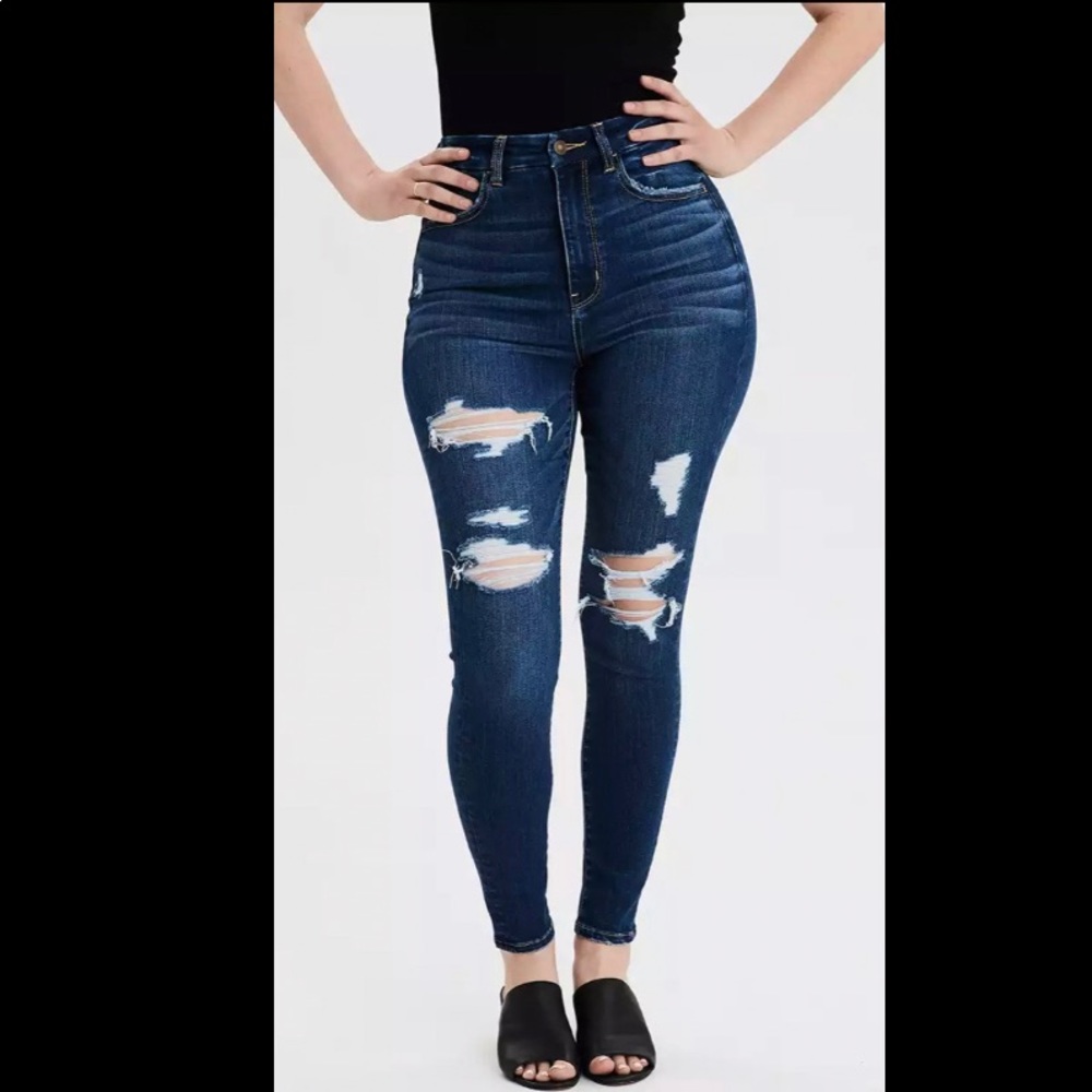 american eagle curvy super high rise jegging